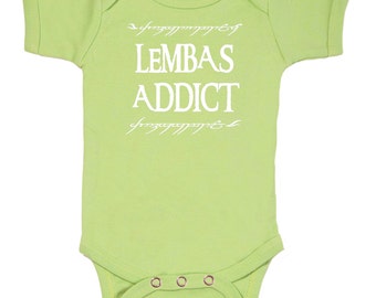 The Lord of The Rings/ Lembas Addict bodysuit for Geek Baby / 3M/6M