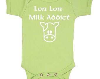 Zelda Lon Lon Milk bodysuit for Geek Baby / 3M/6M