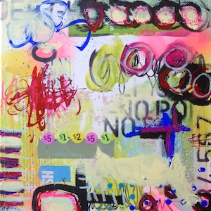 Nostalgia za nieskończonością - sztuka na stopę kwadratową, oryginalne dzieło sztuki, malarstwo kolaż, technika mieszana, sztuka piękna, małe dzieła sztuki, sztuka w przystępnej cenie