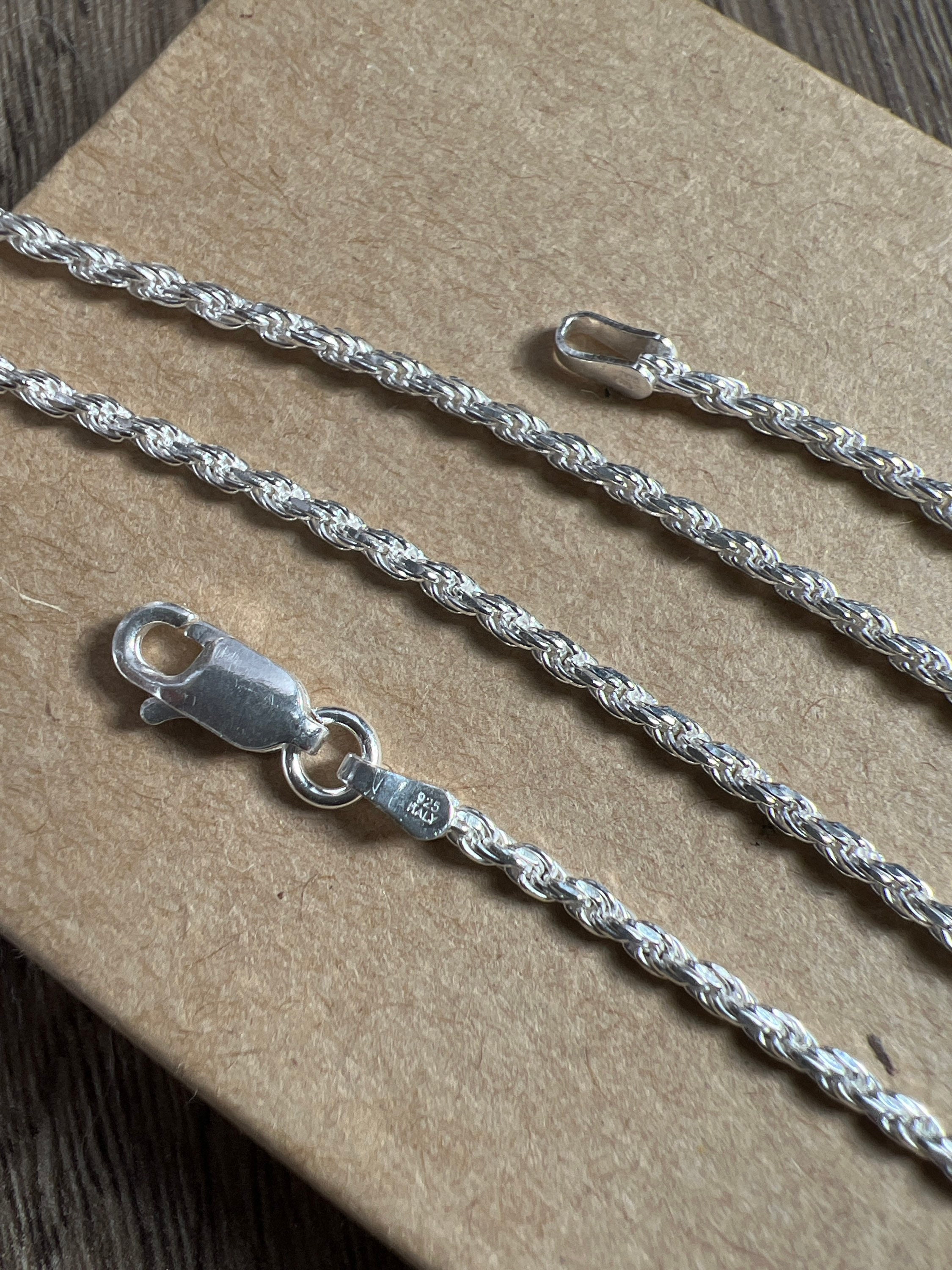 24 Inch Sterling Silver Rope Chain 