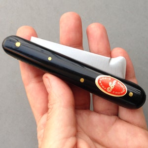 1940s Italian Knife / NOS signed grafting knives / Vintage pocket knife / Handmade bakelite handle gardener folding knife image 5