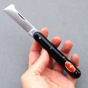 1940s Italian Knife / NOS signed grafting knives / Vintage pocket knife / Handmade bakelite handle gardener folding knife image 3