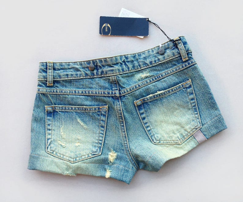 Roberto Cavalli jean shorts 90s denim cotton 24 inch vintage short Just Cavalli distressed panties cut off women/'s pants jeans size XS