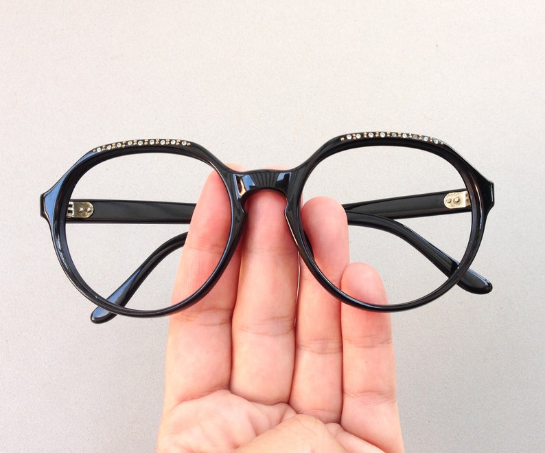 Lunettes Vintage ann es 60 lunette noir avec strass Etsy Lunettes Vintage ann es 60 lunette noir avec strass Etsy