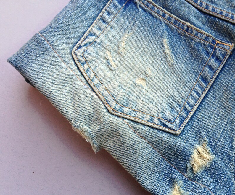 Roberto Cavalli jean shorts 90s denim cotton 24 inch vintage short Just Cavalli distressed panties cut off women/'s pants jeans size XS