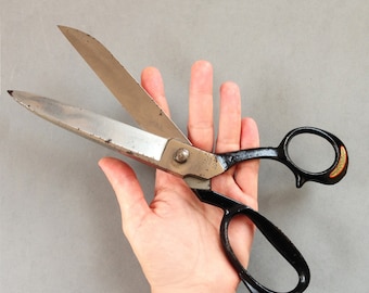 1930s PUMA Master Tailor Shears 10 inch / Vintage Solingen German Dressmaker's scissors / Antique tailoring shears early of 20th century