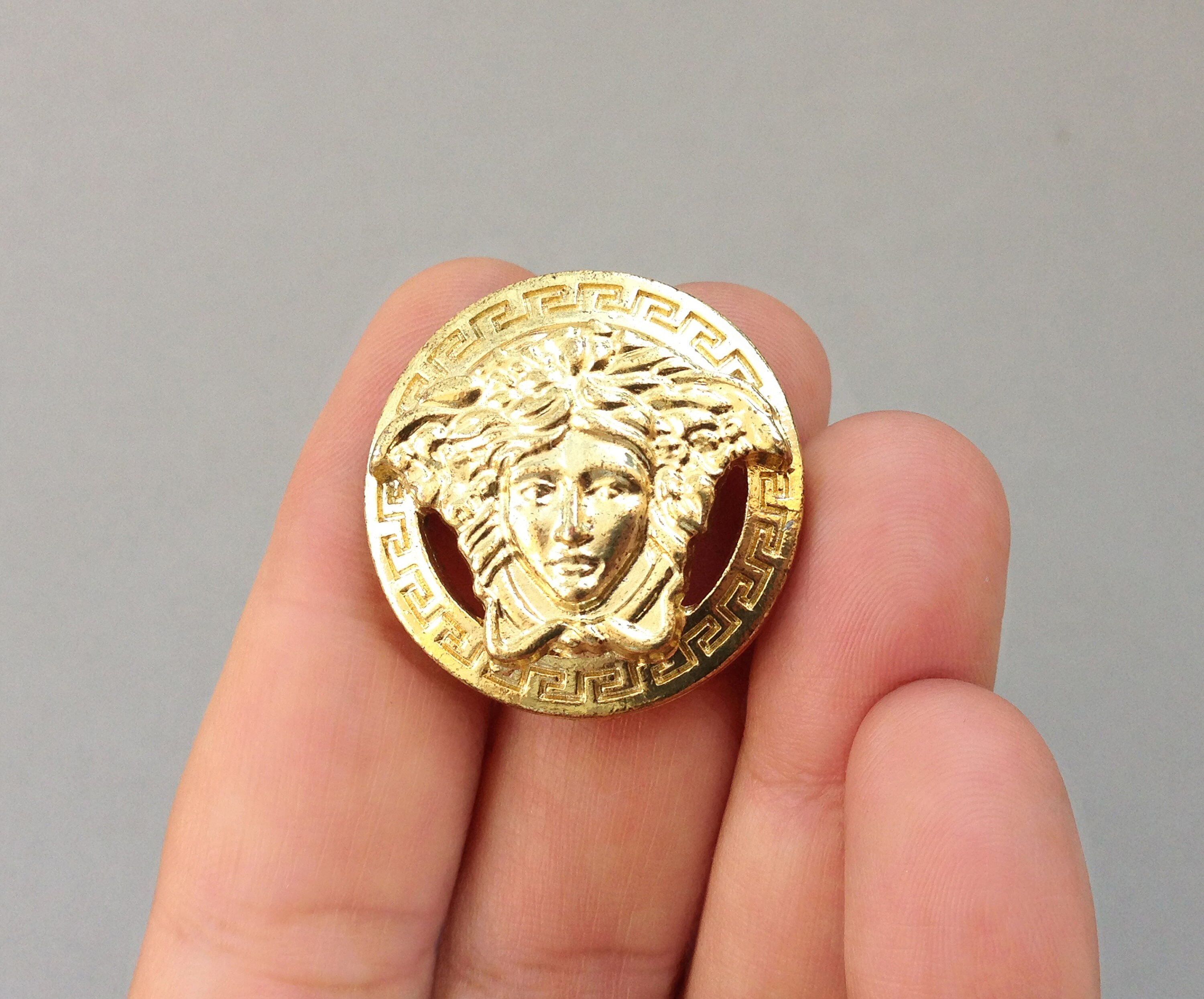 1 GIANNI VERSACE button size 28 mm 1.1 / Vintage 90s Etsy
