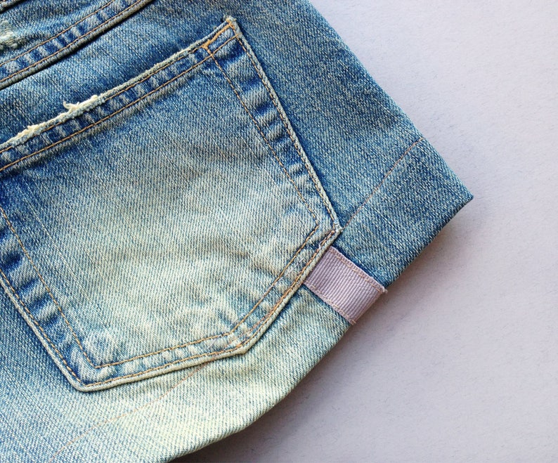 Roberto Cavalli jean shorts 90s denim cotton 24 inch vintage short Just Cavalli distressed panties cut off women/'s pants jeans size XS