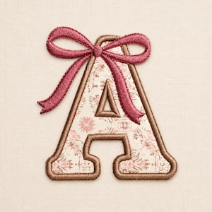 Applique Embroidery Font A-Z 0-9 | Machine Embroidery Letters (DST PES Files)