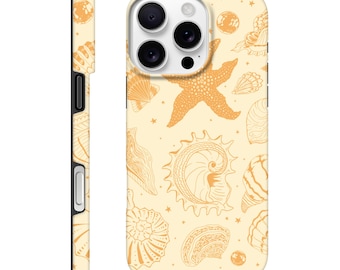 Funda para teléfono Seashell Dream amarilla