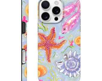 Funda para teléfono con diseño de fondo marino
