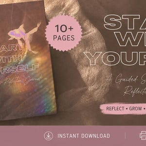 Self Reflection Journal Printable | Guided Journaling Workbook | Self Discovery Journal | Digital Download | Start With Yourself