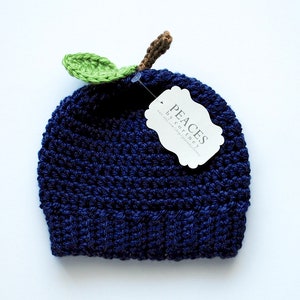 Blueberry Baby Hat (skull cap beanie) Newborn to 24 Months