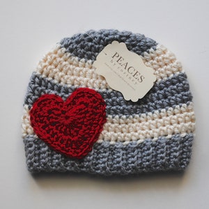 Red Heart Baby Hat (skull cap beanie)