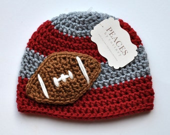 Football Baby Hat (skull cap beanie)