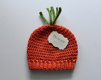 Carrot Baby Hat (skull cap beanie)