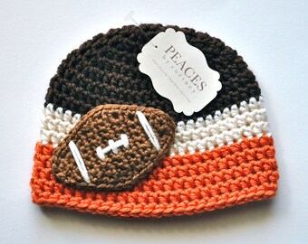 Football Baby Hat (skull cap beanie)