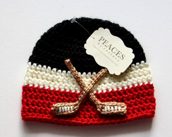 Hockey Baby Hat (skull cap beanie)