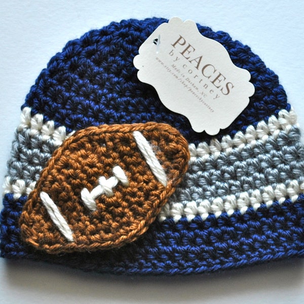 Football Baby Hat (skull cap beanie)