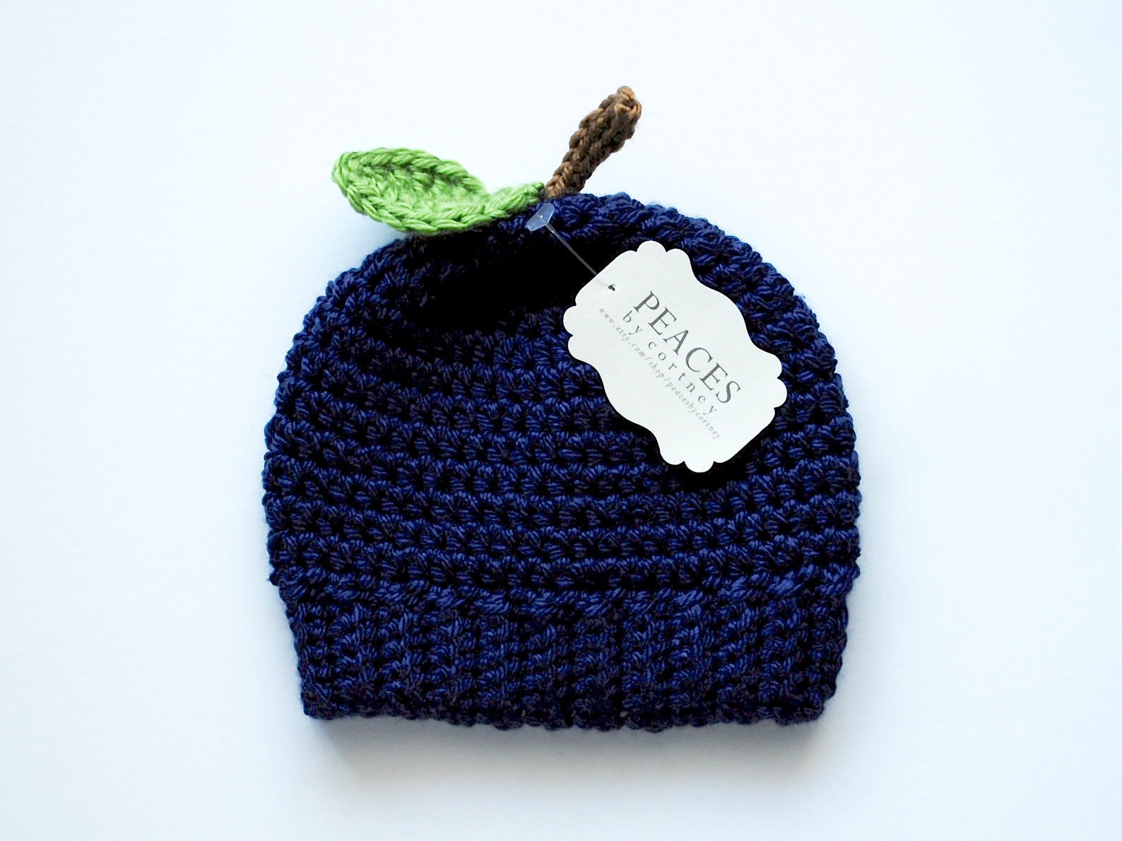 Blueberry Baby Hat (skull cap beanie) Newborn to 24 Months
