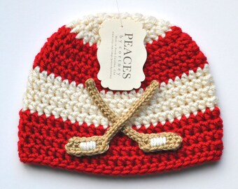 Hockey Baby Hat (skull Cap Beanie) Newborn to 24 Months - Etsy