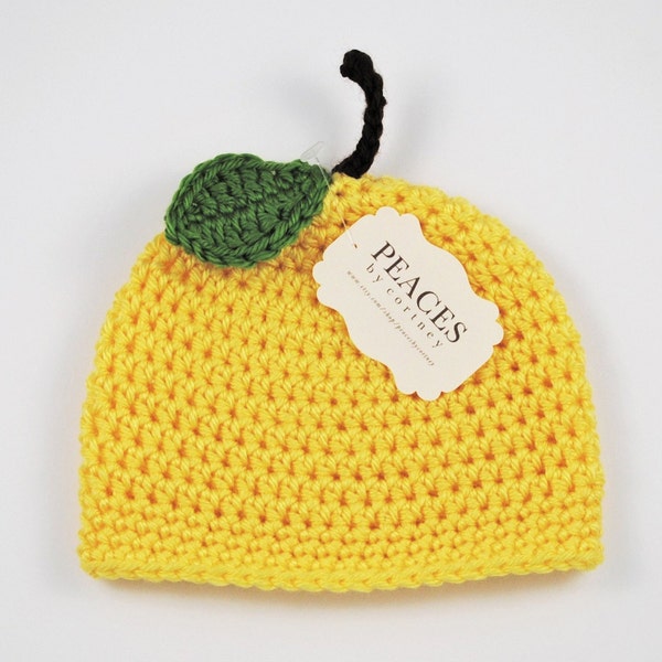 Lemon Baby Hat (skull cap beanie)