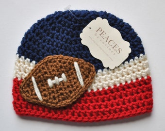 Football Baby Hat (skull cap beanie)