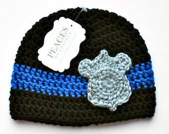 Police Baby Hat (skull cap beanie)