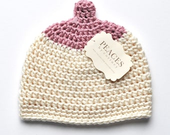 Breastfeeding Baby Hat (skull cap beanie)