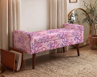 Eingangsbereich-Sitzbank mit Stauraum, Gästesitzbank, Kelim-Muster, Geschenk für Mama, Möbel für den Eingangsbereich