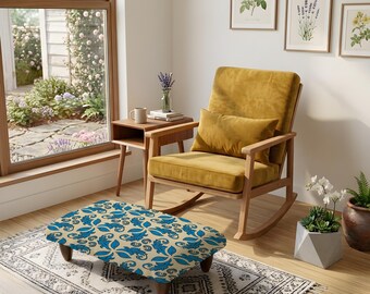 Petit banc bohème, petit tabouret rembourré pour salon, décoration de chambre, motif kilim cosy