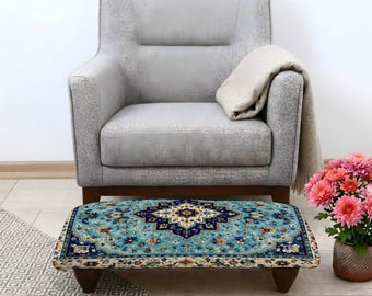 Pouf de style oriental, joli tabouret marchepied pour coin lecture, décoration de chambre, petit décor de style tribal