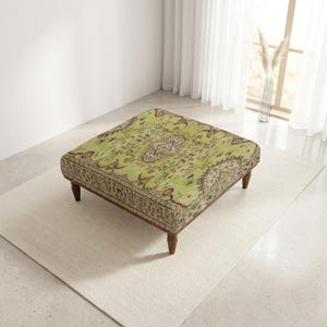 Statement Piece, Eclectic Decor, Bedroom Furniture, Southwestern Style, Large Footstool