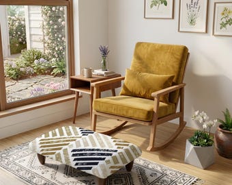 Repose-pieds style oriental, pouf imprimé à placer sous un bureau, décoration intérieure, style bohème cosy