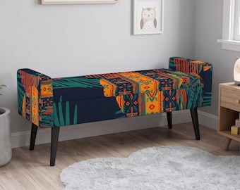 Boho Storage Bench, Blanket Chest, Turkish Home Decor, Christmas Gift, Bedroom Seating