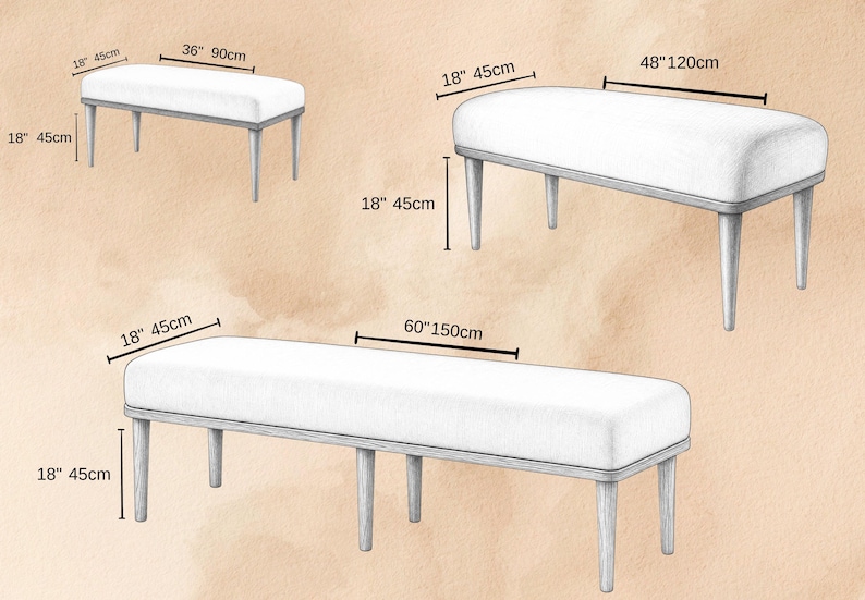 Patchwork pattern ottoman bench, perfect for guest room, summer porch, solid wood frame design afbeelding 4