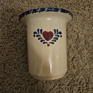 Vintage Spongeware keramische pot – Farmhouse Heart Pottery