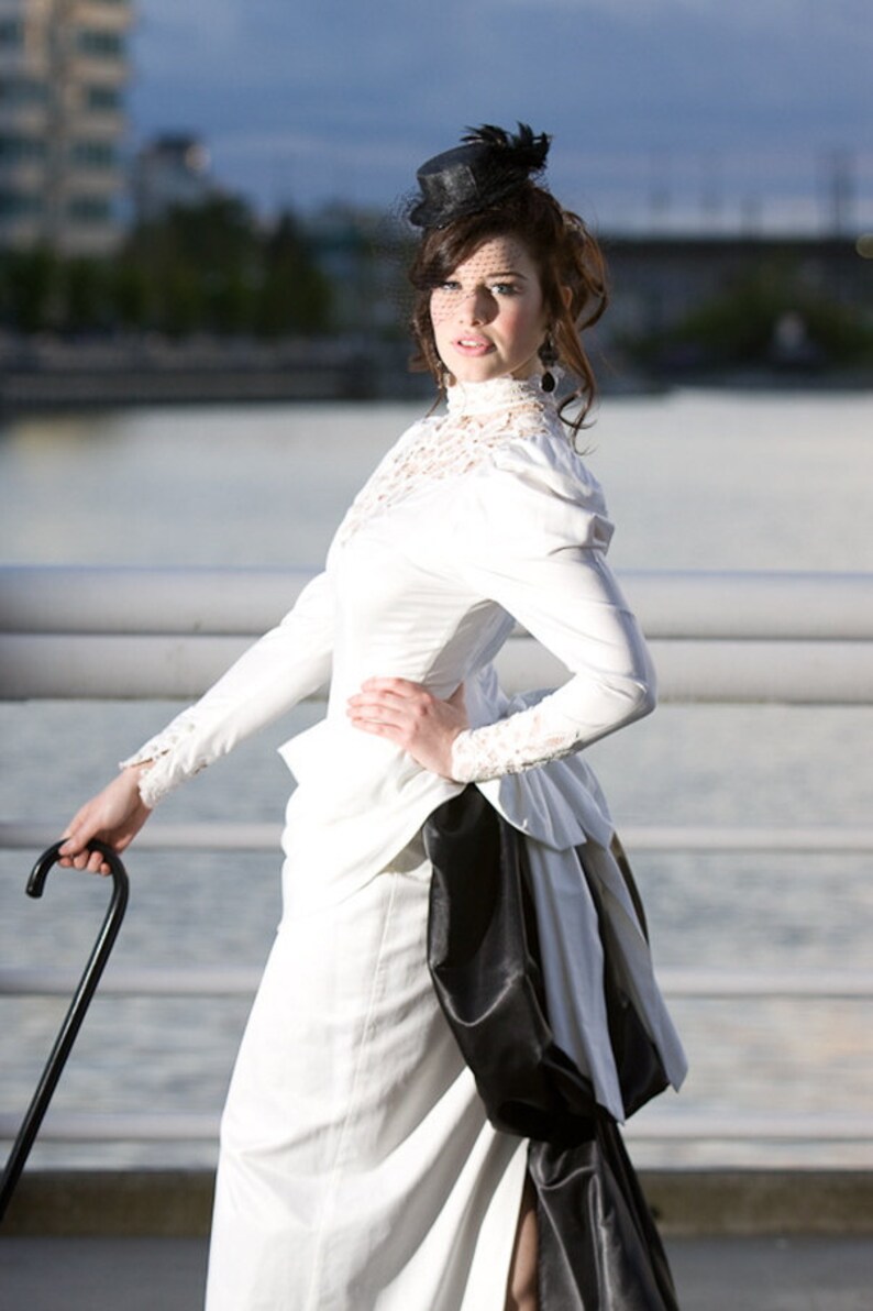 Victorian Steampunk Eggshell Wedding Dress One of a Kind | Etsy