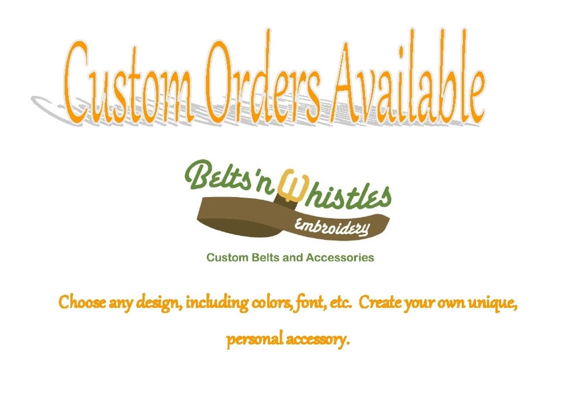 Custom Embroidered Belts Etsy