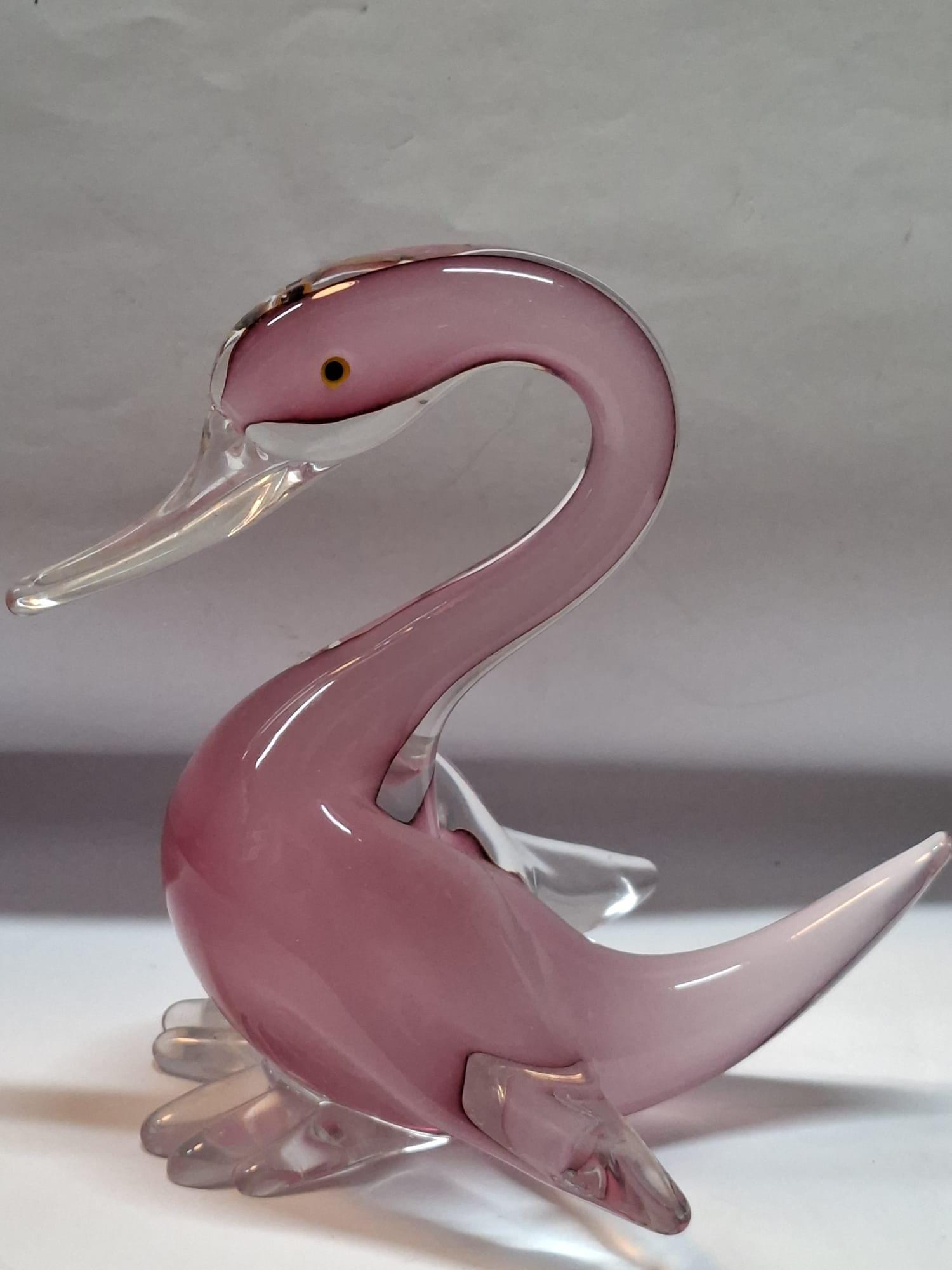 Pink Murano Duck - Etsy