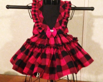 Ariene Dress in Lumberjack Beaver Fabric