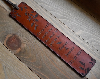 Personalized Leather Anniversary Bookmark - 3rd Anniversary Gift - Leather Anniversary - Personalized Gift - Leather Gift - Anniversary Gift