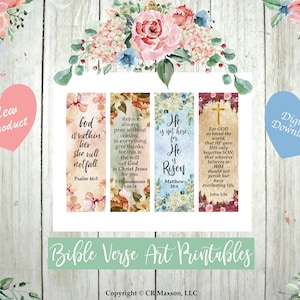 Bible Verse Printable Bookmarks - Printable Bookmarks- Christian Bible Verse Bookmarks Instant Download- Inspirational Art Journal Printable