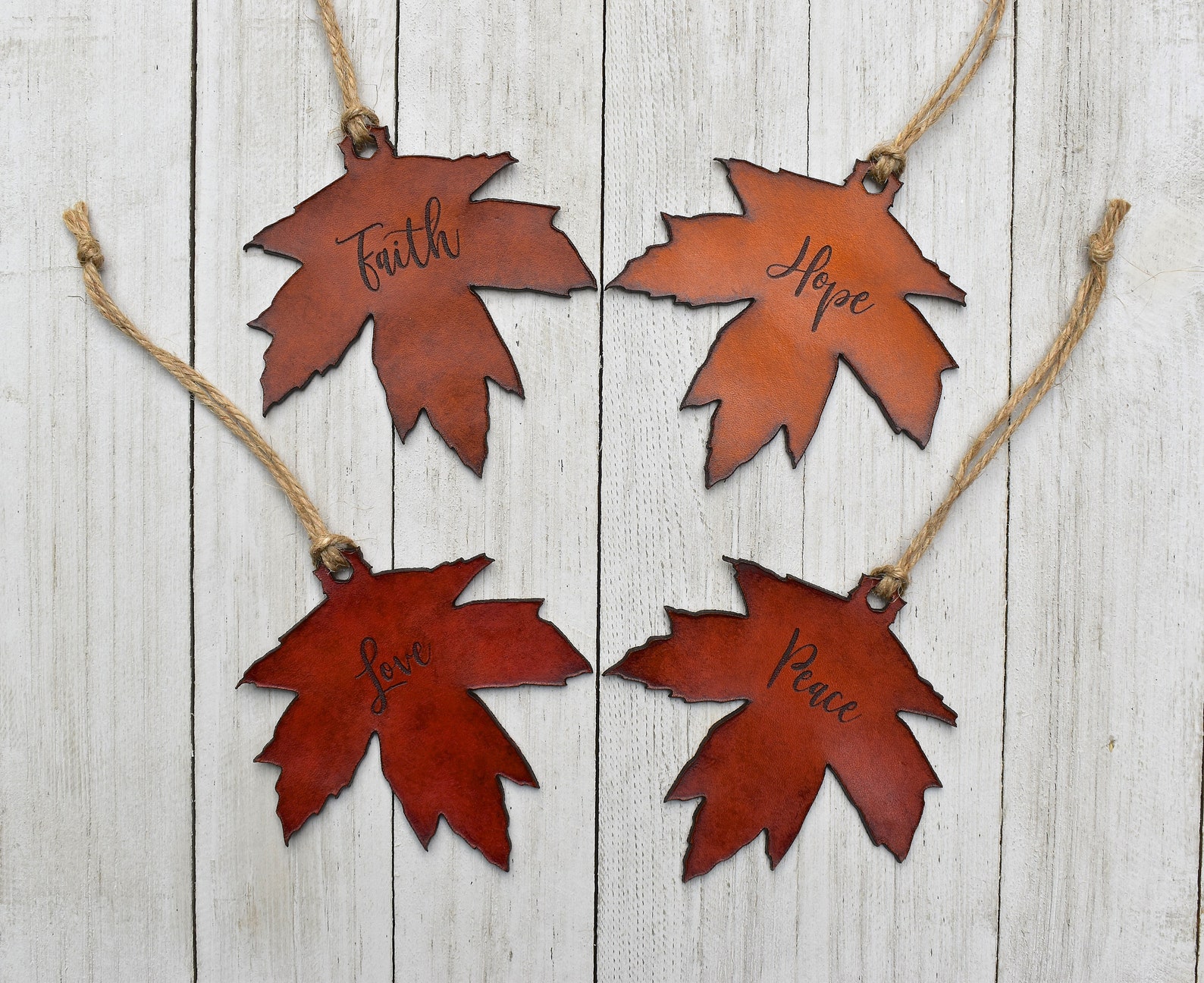 Maple Leaf Ornament Fall Ornament Inspirational Gifts Etsy
