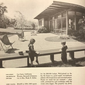 KWALITEITSBUDGETHUIZEN Katherine Morrow Ford en Thomas H. Creighton 1954, moderne architect ontworpen woning uit het midden van de eeuw