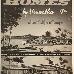 Homes by Hiawatha Estes Nieuwste California Designs 1964 Ranch Mid Century Modern House Plans Book