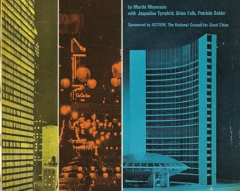 El rostro de la metrópolis, Martin Meyerson, 1963. Edificios, ciudades, suburbios, diseño urbano, arquitectura moderna de mediados de siglo.