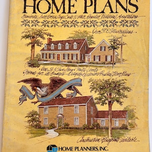 120 Early American Home Plans vintage huisplannen uit 1984, boek Home Planners
