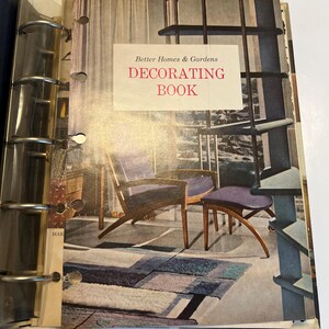 Libro de decoración Better Homes & Gardens, 1961, diseño de interiores moderno de mediados de siglo imagen 10