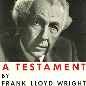 A Testament Frank Lloyd Wright 1957 mid century modern architecture vintage book